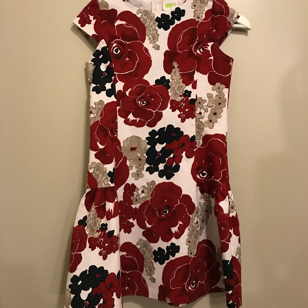 Floral cap sleeve dress